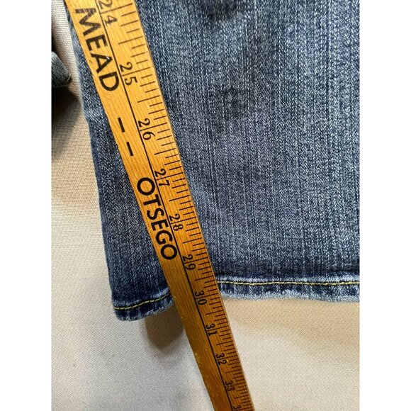 Silver Jeans Women's Santorini Capri Jeans Stretch Denim Size 30 Blue Faded Wash - Picture 6 of 10